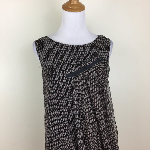 COP COPINE 2ply Fabric Multi-Color Print KANON Bubble Hem Overlay Details Dress - Picture 9 of 13